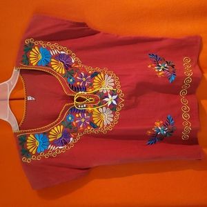 Otoni front tie embroidered top